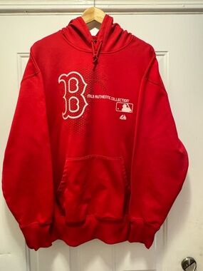 Boston Red Sox Majestic Hoodie Mens XL MLB Authentic Therma Base Pullover